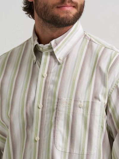 Wrangler Men's George Strait Stripe Western Shirt