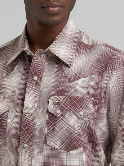 Wrangler Men's Retro Plaid Sawtooth Pocket Shirt