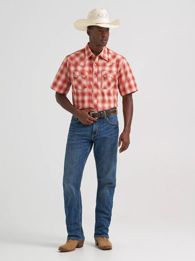 Wrangler Men's Plaid Retro Western Shirt