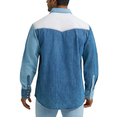 Wrangler Men's Vintage Inspired Indigo Shirt