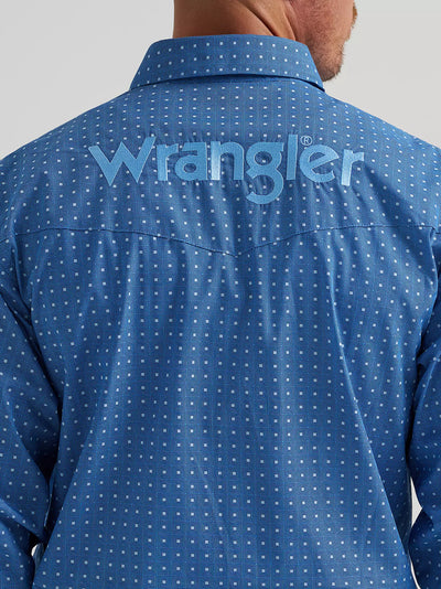 Wrangler Men's Print Logo Western Shirt