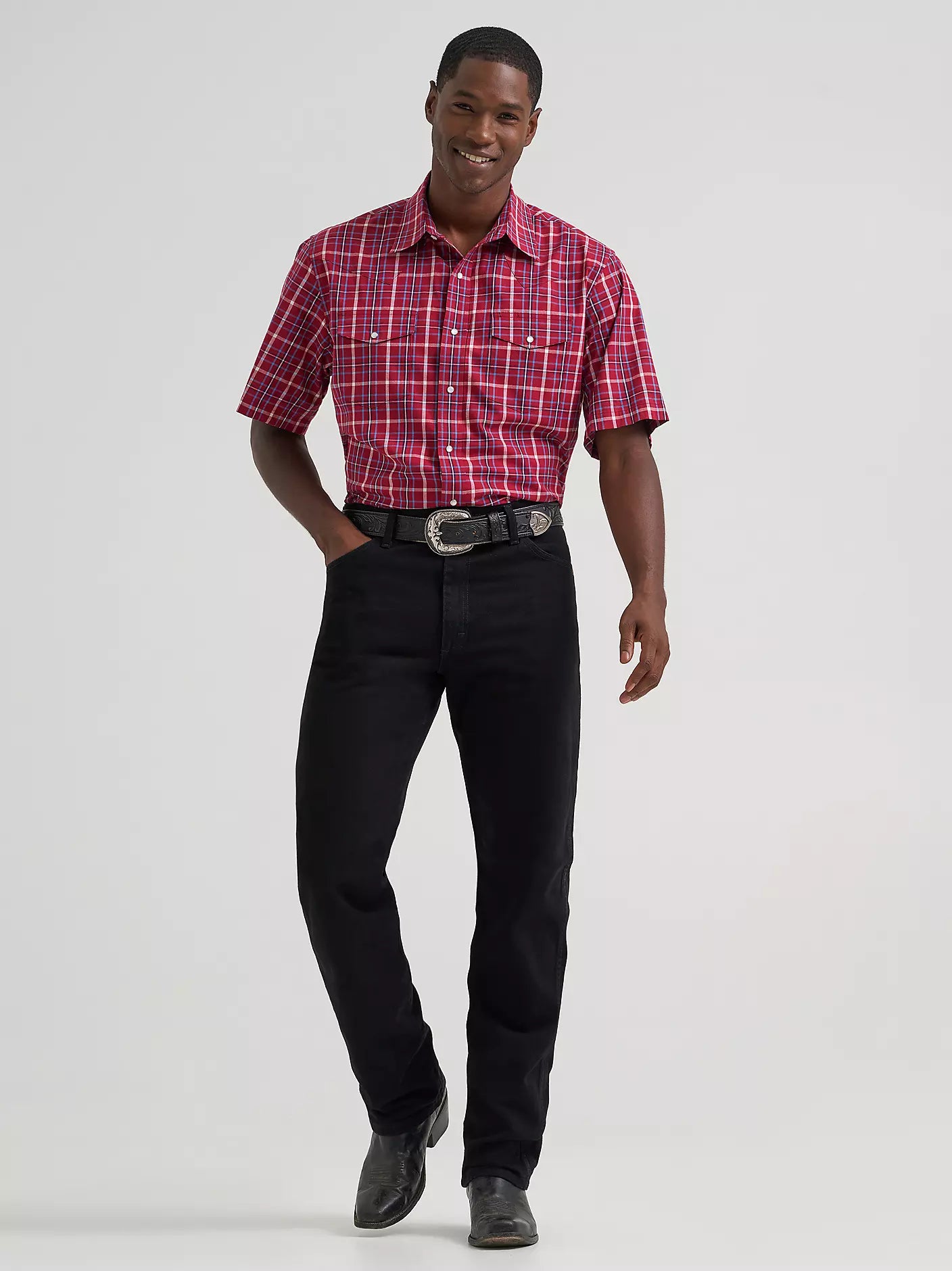 Wrangler Men's Wrinkle Resist Plaid Shirt