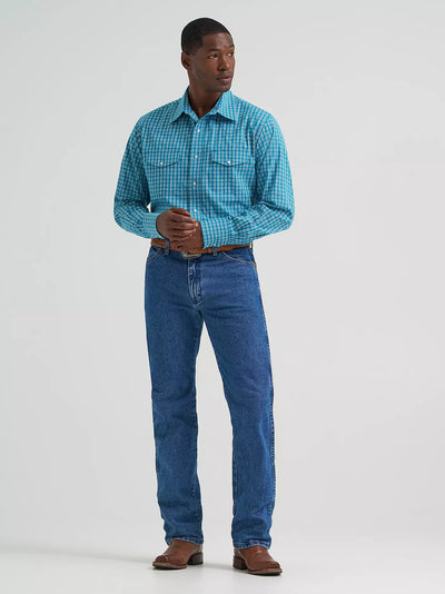 Wrangler Men's Wrinkle Resist Plaid Western Shirt