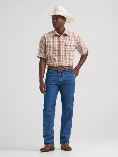 Wrangler Men's Wrinkle Resist Plaid Western Shirt