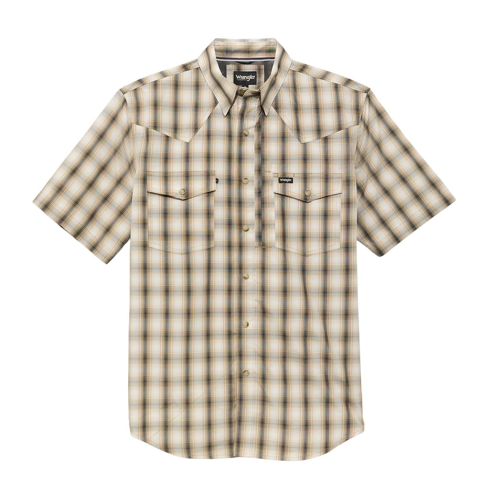 Wrangler Men's Performance Travertine Plaid Shirt