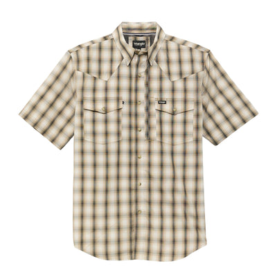 Wrangler Men's Performance Travertine Plaid Shirt