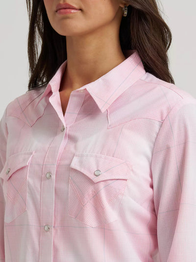 Wrangler Women's Plaid Western Snap Top