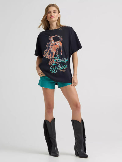 Wrangler X Women's Lainey Wilson Work Don't Work Oversized Tee
