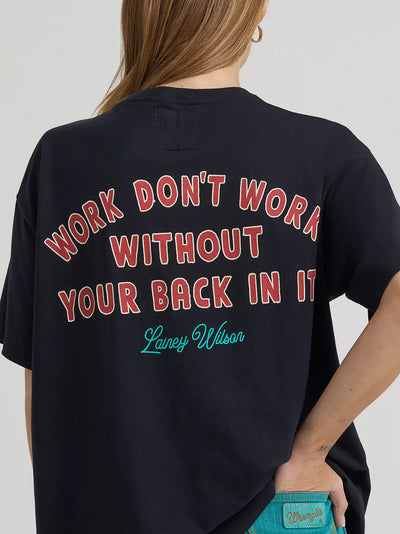 Wrangler X Women's Lainey Wilson Work Don't Work Oversized Tee