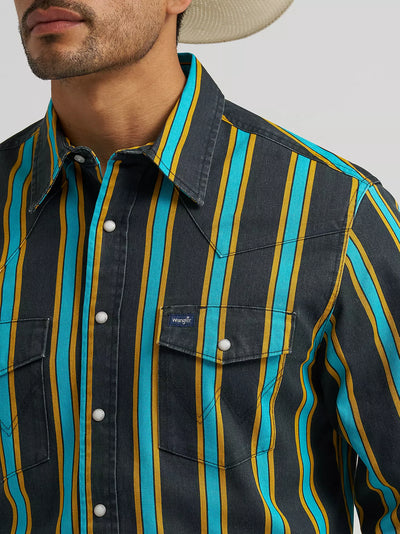 Wrangler Men's Vintage-Inspired Brushpopper Workshirt