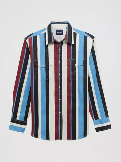 Wrangler Boy's Striped Brushpopper Western Shirt