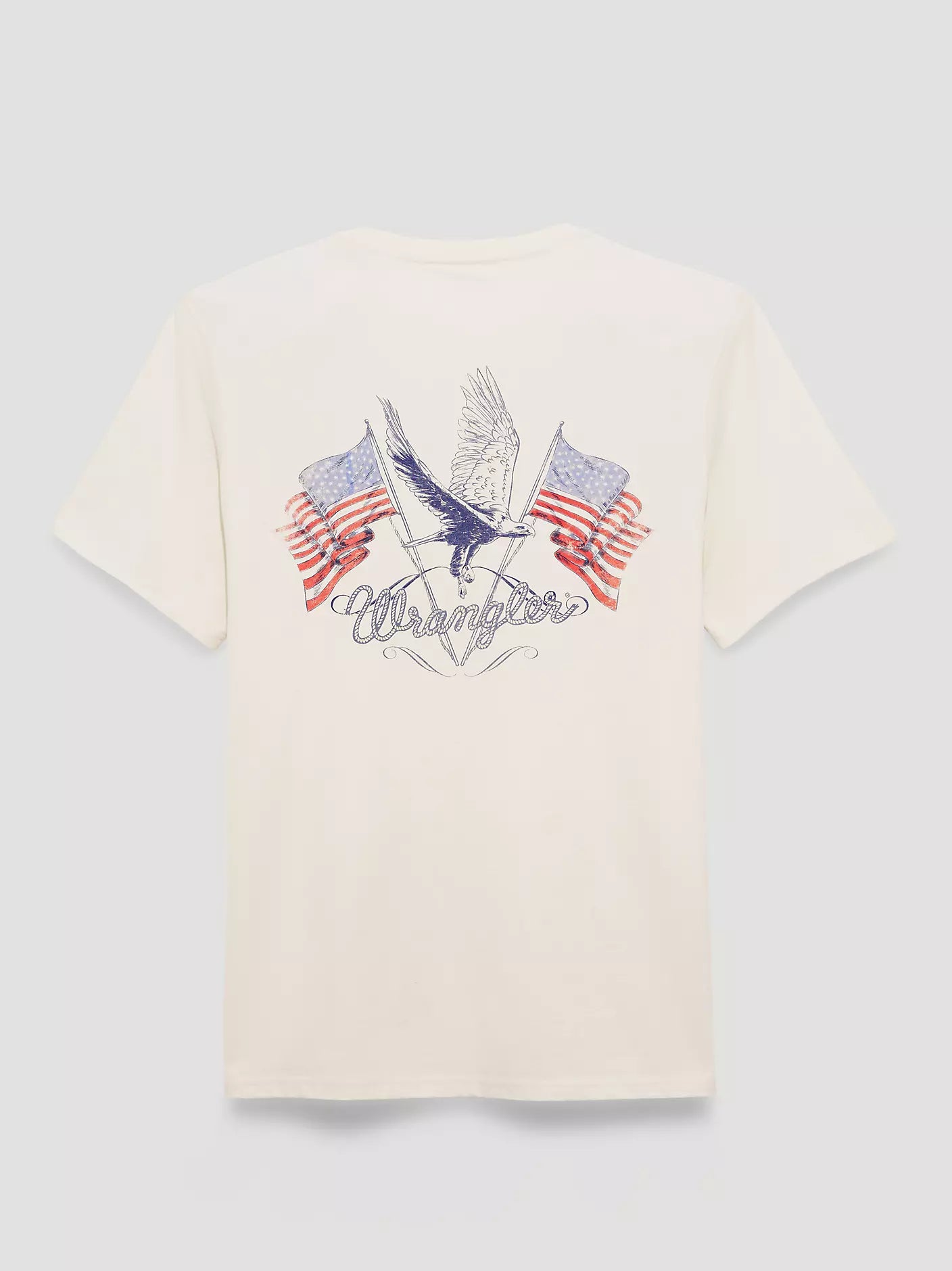 Wrangler Men's American Flag Pole Back Graphic T-Shirt