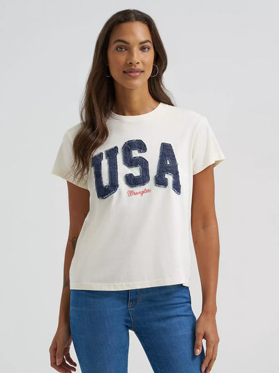 Wrangler Women's Denim USA Retro Graphic Tee
