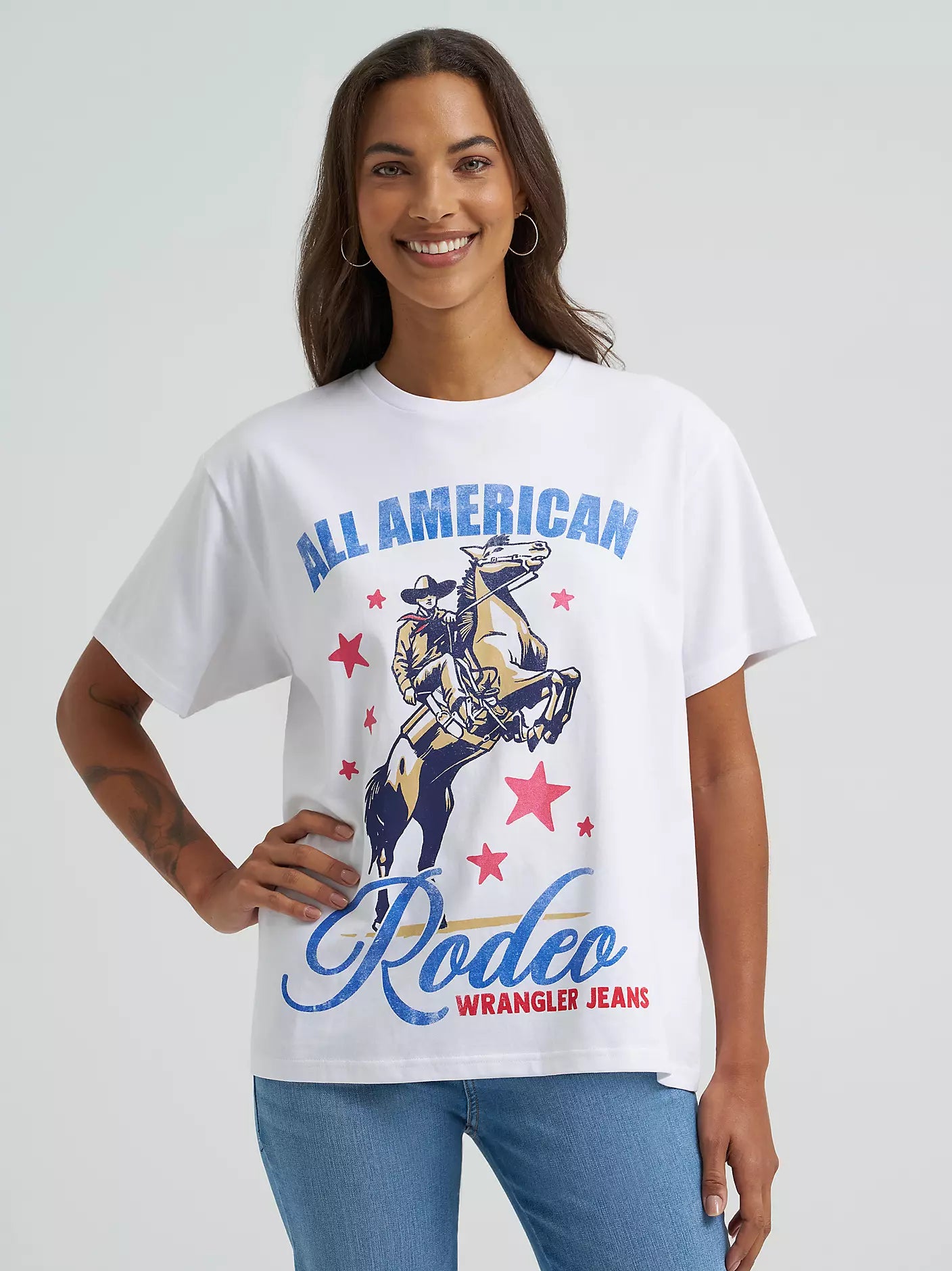 Wrangler Women's All American Rodeo Girlfriend Graphic Tee