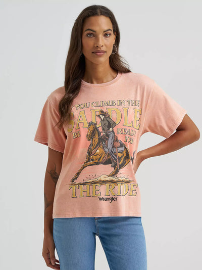Wrangler Women's Climb in the Saddle Girlfriend Graphic Tee