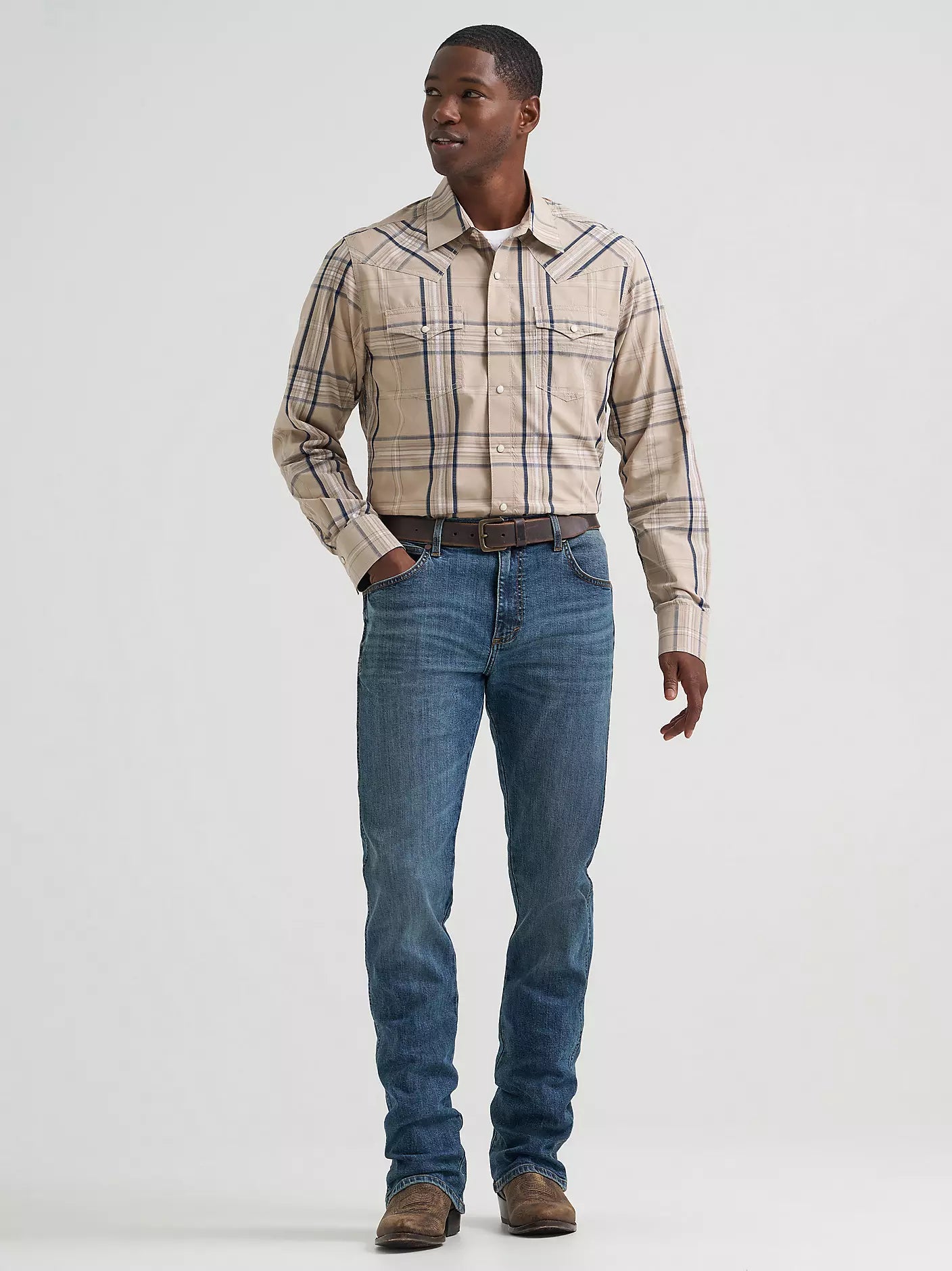 Wrangler Men's Wrancher Dress Jean - Navy Wrangler Men's Wrancher Dress Jean - Navy