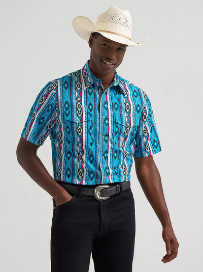 Wrangler Men's Checotah Short Sleeve Western Shirt