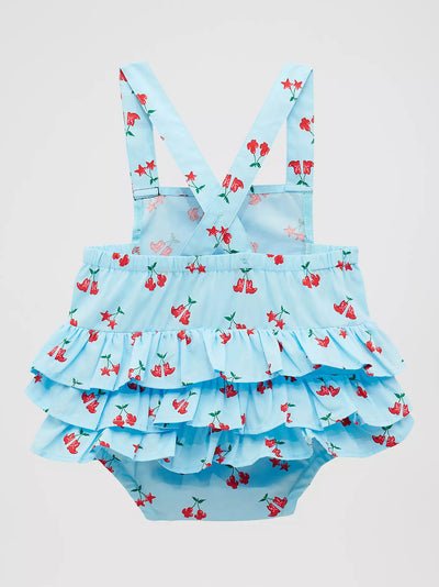 Wrangler Baby Girl's Printed Ruffle Bodysuit