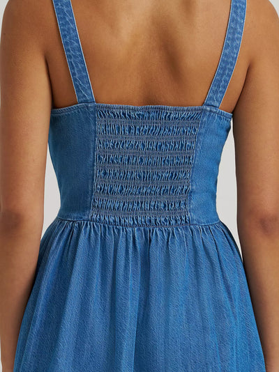 Wrangler Women's Princess Waist Denim Tank Dress