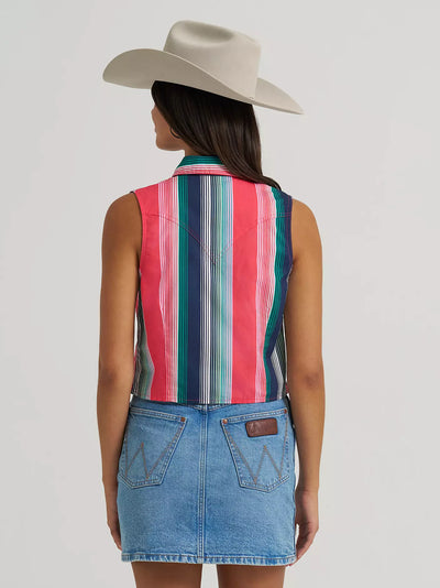 Wrangler Women's Striped Sleeveless Top
