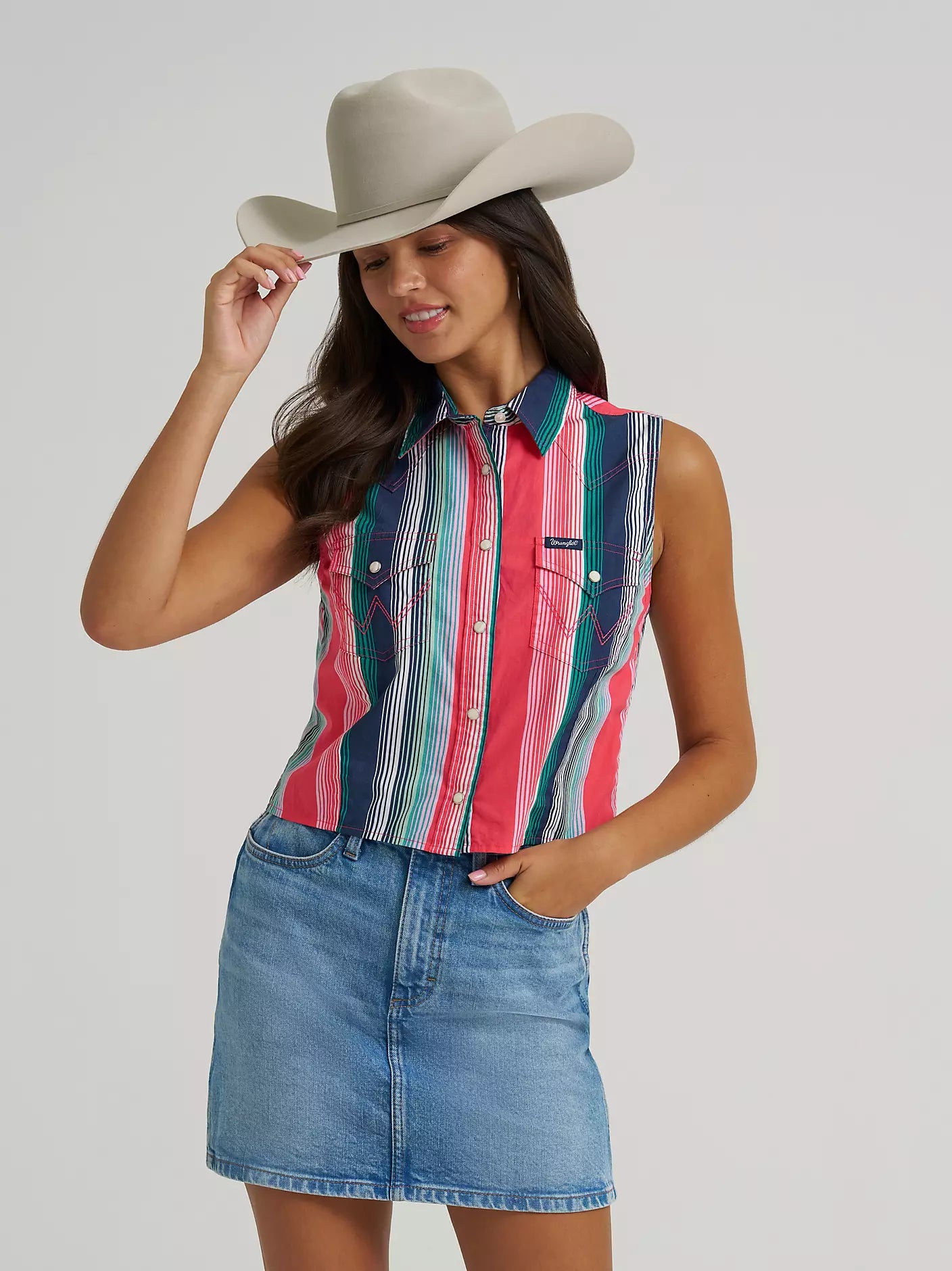 Wrangler Women's Striped Sleeveless Top