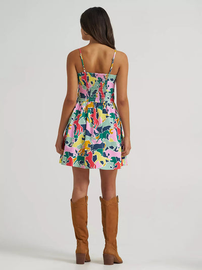 Wrangler Women's Bold Print Corset Dress