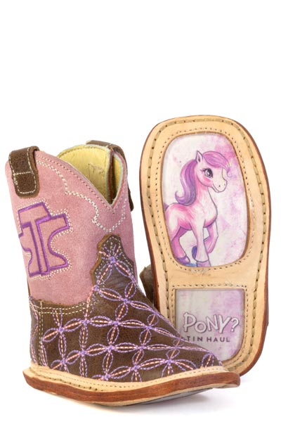 Tin Haul Infant's Cowgirl Twister Pony Sole Boots