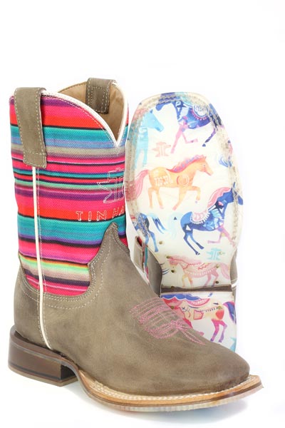 Tin Haul Kid's "Happy Serape" Western Boot