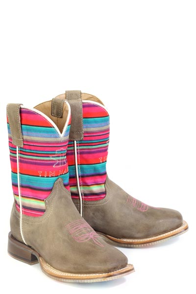 Tin Haul Kid's "Happy Serape" Western Boot