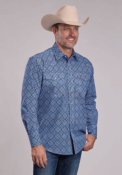 Roper Men's Amarillo Allover Print Shirt