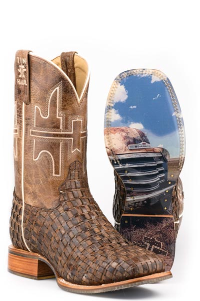 Tin Haul Men's Bone Dry Sole Square Toe Western Boot