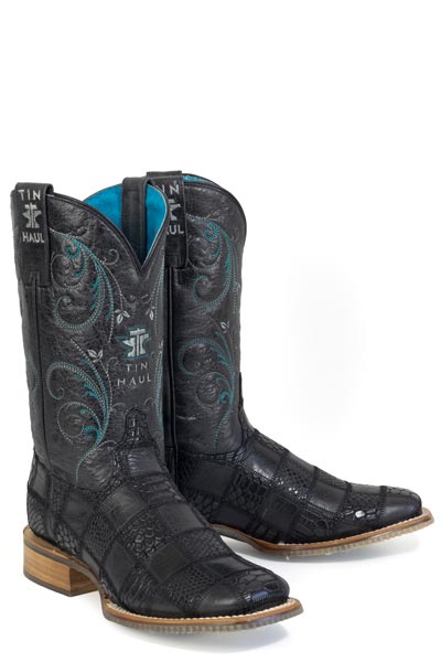 Tin Haul Women's Good & Bad Checkered Western Boot