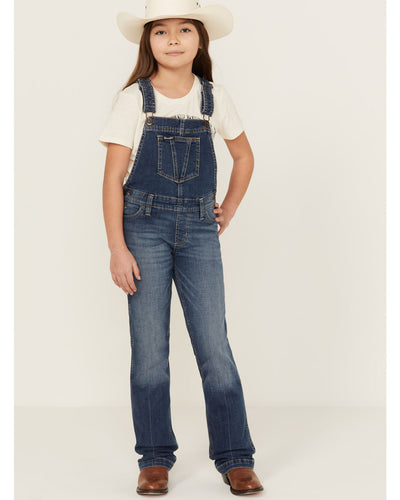 Wrangler Girl's Tegan Medium Wash Denim Overalls