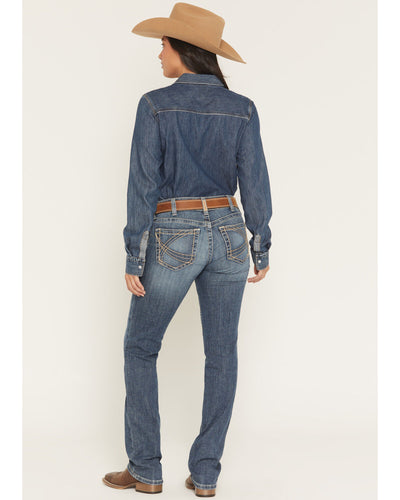Ariat Women's Estelle Mid Rise Straight Let Jeans