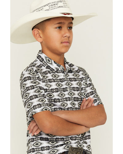 Ariat Boy's Southwestern Geo Print Polo Shirt