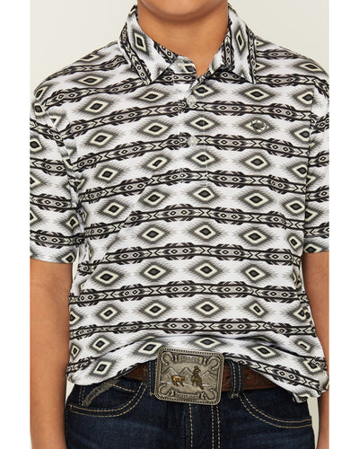 Ariat Boy's Southwestern Geo Print Polo Shirt