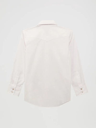Wrangler Boy's White Long Sleeve Dress Shirt