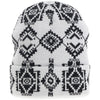 Hooey White with Black Aztec Beanie