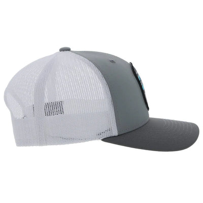 Hooey "Cheyenne" Grey & White Snapback Cap