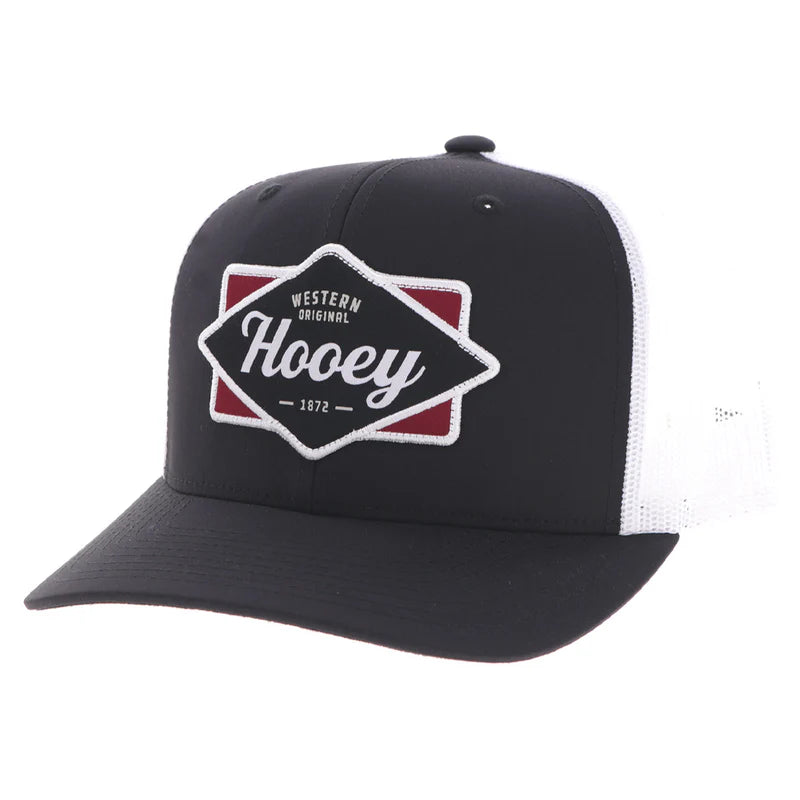 Hooey "Diamond" Black & White Cap with Patch