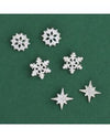 Periwinkle Snowflake Earrings