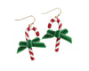 Periwinkle Candy Cane Earrings