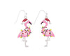 Periwinkle Flamingo with Lights Earrings