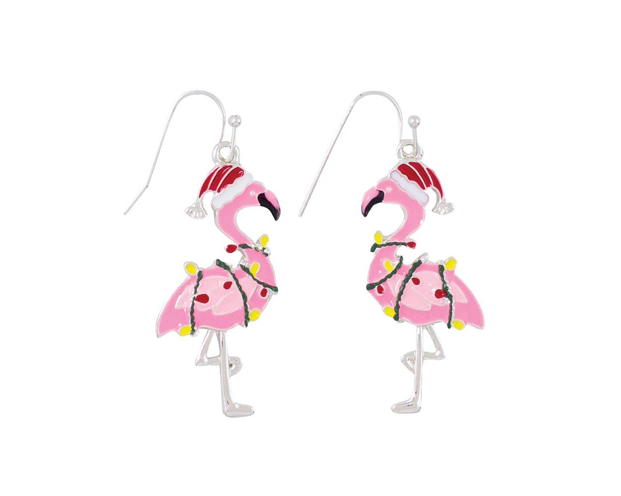 Periwinkle Flamingo with Lights Earrings