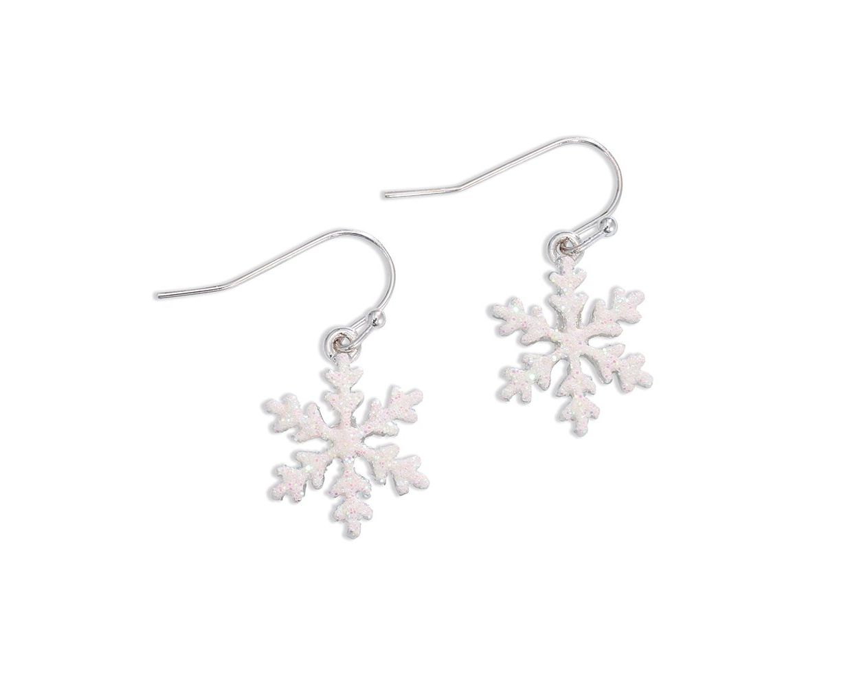 Periwinkle Iridescent Snowflake Earrings