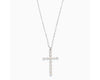Periwinkle Silver Cross Necklace
