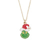 Periwinkle Grumpy Green Christmas Necklace