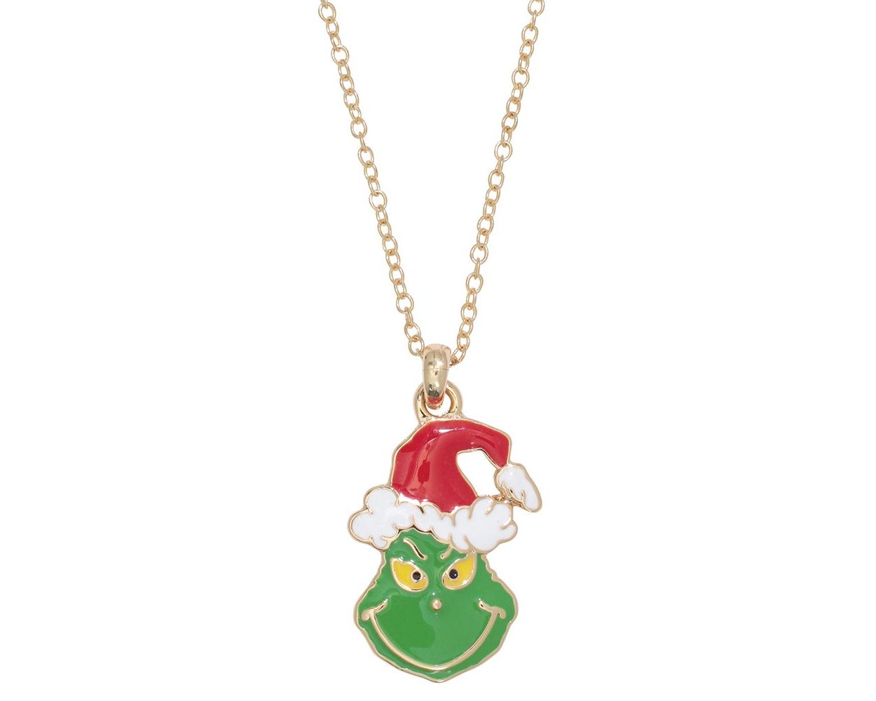 Periwinkle Grumpy Green Christmas Necklace