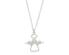 Periwinkle Silver Angel Necklace