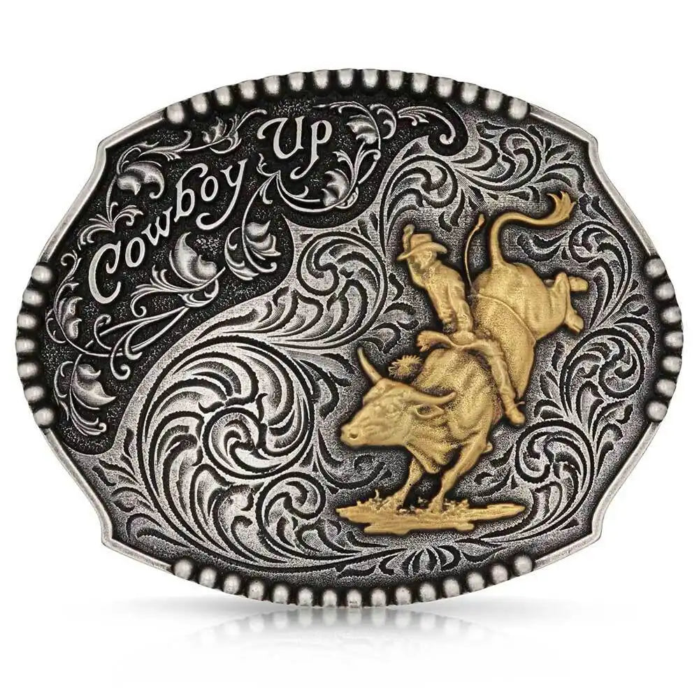 Montana Silversmith Cowboy Up Bull Rider Buckle